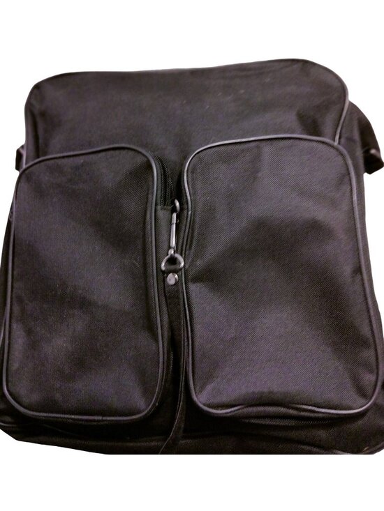 Other - Unisex Sports Bag Black Tote Shoulder Casual Messenger Book Bag Zipper Pockets